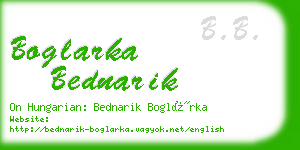 boglarka bednarik business card